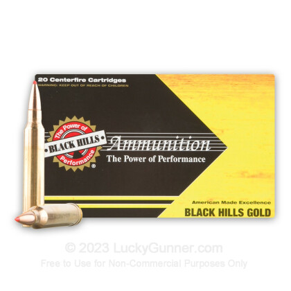 Large image of Premium 300 Winchester Magnum Ammo For Sale - 165 Grain Hornady GMX Ammunition in Stock by Black Hills Gold - 20 Rounds
