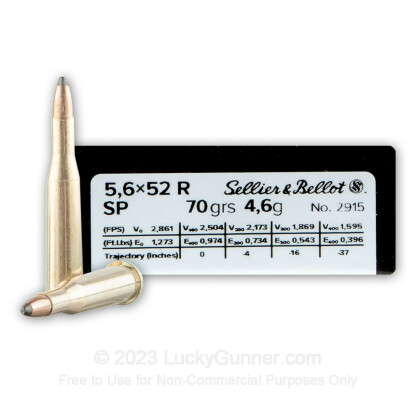 Image 1 of Sellier & Bellot 5.6x52 Rimmed Ammo