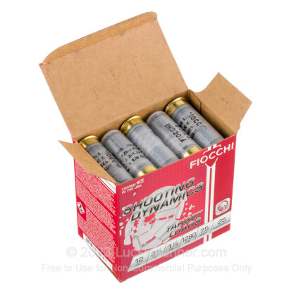Large image of Bulk 12 Gauge Ammo For Sale - 2-3/4” 1-1/8oz. #7.5 Shot Ammunition in Stock by Fiocchi Shooting Dynamics - 250 Rounds