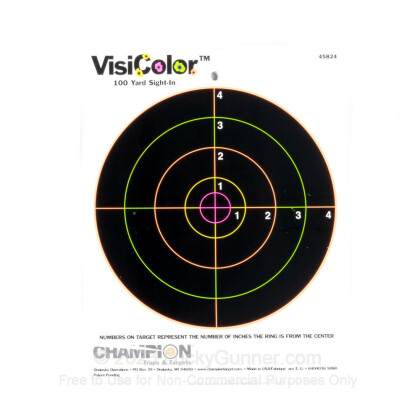 Large image of Champion VisiColor 8" Bull's Eye Targets For Sale - Reactive Indicator Targets In Stock