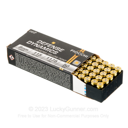 Large image of 9mm Ammo For Sale - 115 gr JHP - Reloadable Fiocchi Ammunition Online