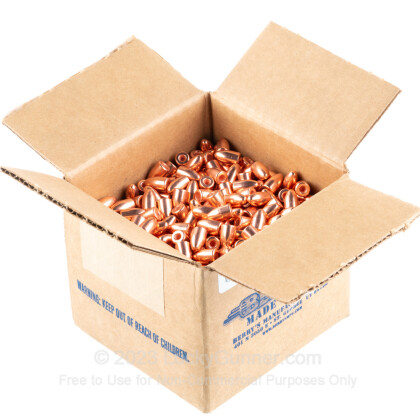 Large image of Bulk 9mm Bullets For Sale - 124 Grain Plated Hollow Base Round Nose Bullets in Stock by Berry's - 1000 Count