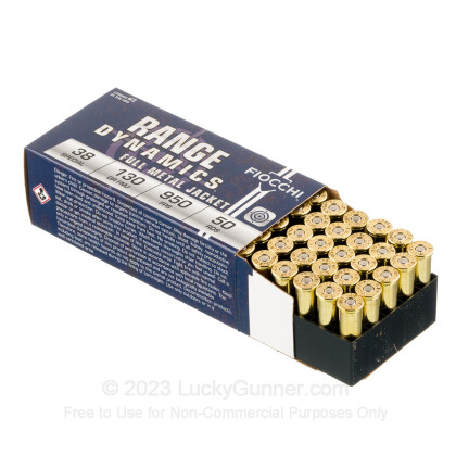 Large image of 38 Special Ammo For Sale - 130 gr FMJ Fiocchi Ammunition In Stock