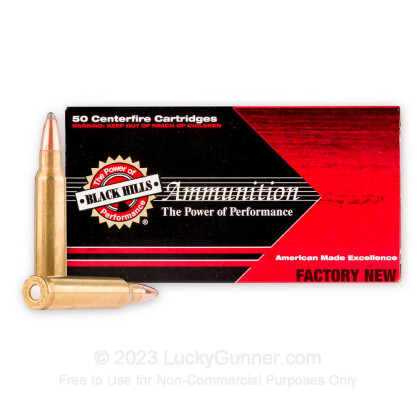 Large image of Cheap 223 Rem Ammo For Sale - 55 Grain SP Ammunition in Stock by Black Hills Ammunition - 50 Rounds