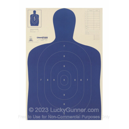 Large image of B-27E Targets For Sale - 100 - 23" x 36" Targets - Champion Targets For Sale