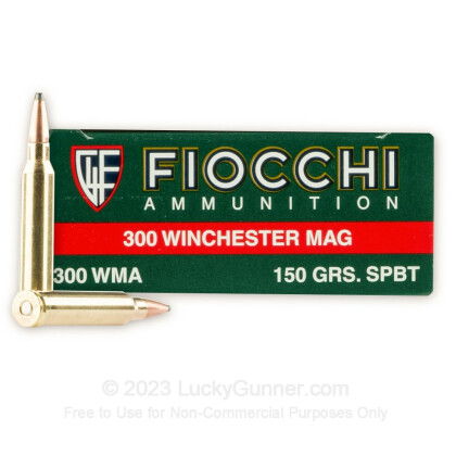 Large image of 300 Winchester Magnum Ammo For Sale - 150 gr SPBT - Fiocchi Ammo Online