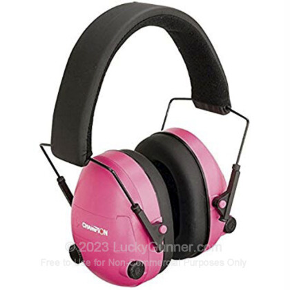Large image of Champion Pink Electronic Earmuffs For Sale - 25 NRR - Champion Hearing Protection in Stock