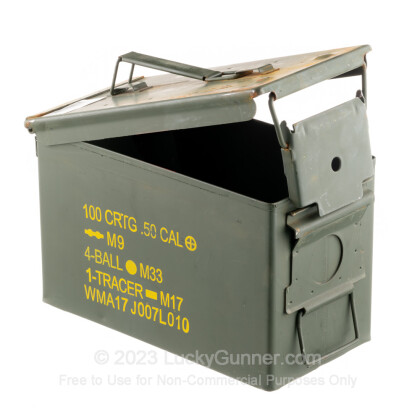 Large image of 9mm Green Used Mil-Spec Ammo Cans For Sale