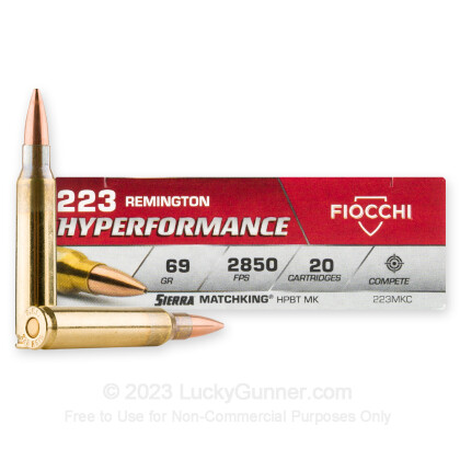 Large image of Bulk 223 Rem Ammo For Sale - 69 Grain Matchking HPBT Ammunition in Stock by Fiocchi Extrema - 200 Rounds