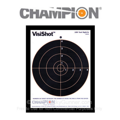 Large image of Champion VISISHOT 8" Bull's Eye Targets For Sale - Reactive Indicator Targets In Stock