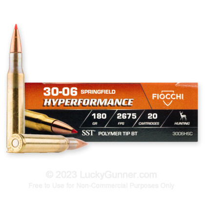 Large image of Premium .30-06 Springfield Ammo - Fiocchi Extrema Hunting 180gr SST - 20 Rounds