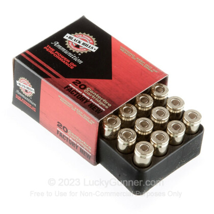 Large image of Premium 9mm Ammo For Sale - 124 Grain JHP +P Ammunition in Stock by Black Hills - 20 Rounds