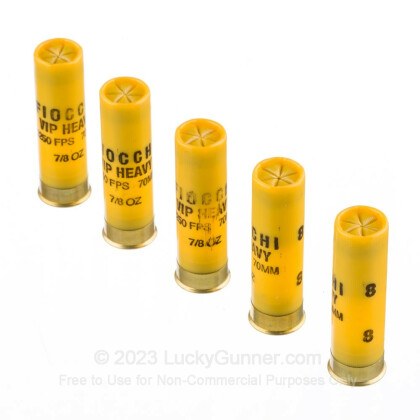 Large image of Cheap 20 ga Shot Shells For Sale - 2-3/4" 7/8 oz  #8 Shot by by Fiocchi - 25 Rounds