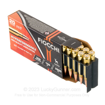 Large image of Bulk 308 Winchester Ammo For Sale - 150 Grain SST Polymer Tip Ammunition in Stock by Fiocchi - 200 Rounds
