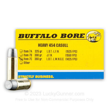 Image 1 of Buffalo Bore 454 Casull Ammo