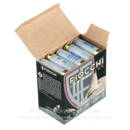 Large image of Cheap 12 Gauge Ammo For Sale - 2 3/4" 1 1/8 oz. #8 Shot Ammunition in Stock by Fiocchi Game & Target - 25 Rounds