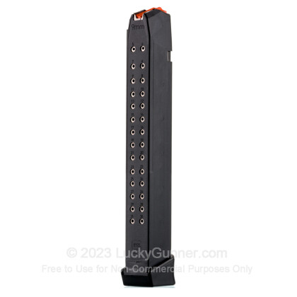 Large image of Factory Glock 9mm G17/19/26/34 33 Round Magazine For Sale - 33 Rounds - Black