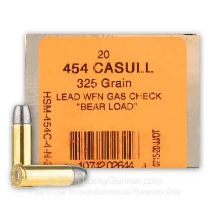 Image 1 of HSM Ammunition 454 Casull Ammo