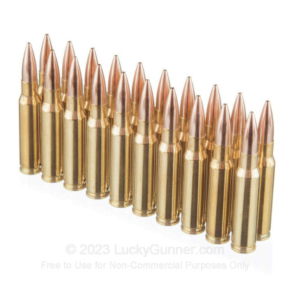 Large image of Premium 308 Win Ammo For Sale - 175 Grain Hollow Point Boat-Tail Ammunition in Stock by Black Hills Match - 20 Rounds
