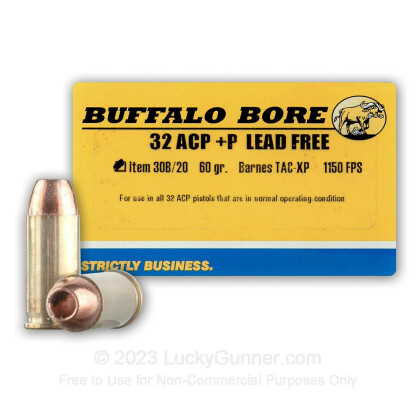 Image 1 of Buffalo Bore .32 Auto (ACP) Ammo