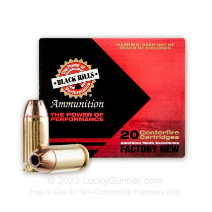 Large image of Premium 40 S&W Ammo For Sale - 180 Grain JHP Ammunition in Stock by Black Hills - 20 Rounds