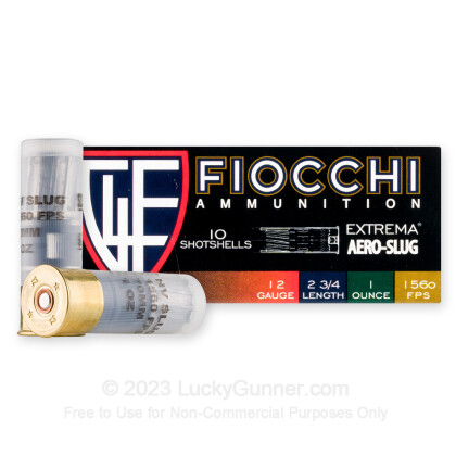 Large image of Cheap 12 ga Slugs For Sale - Fiocchi 1 oz Aero Slug Ammo - 10 Rounds