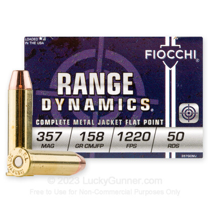 Large image of Bulk 357 Mag Ammo For Sale - 158 gr CMJFP Fiocchi Ammunition In Stock - 1000 Rounds