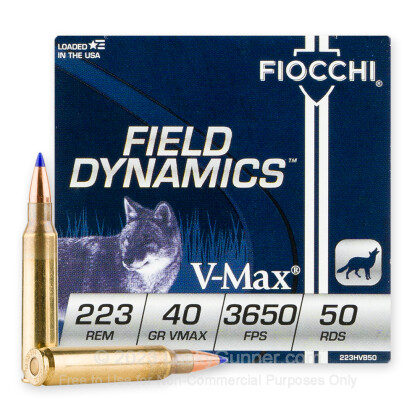 Large image of 223 Rem - 40 gr V-MAX - Fiocchi - 50 Rounds