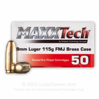 Image 1 of MaxxTech 9mm Luger (9x19) Ammo