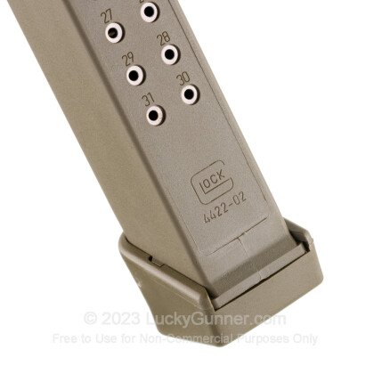 Large image of Factory Glock 9mm G17/19/26 33 Round Magazine For Sale - OD Green