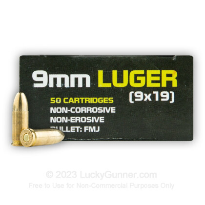 Large image of Bulk 9mm Luger Ammo For Sale - 115 gr FMJ Sumbro Ammunition For Sale - 1000 Rounds