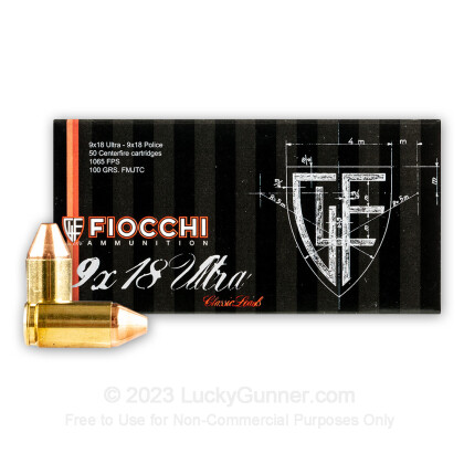 Image 2 of Fiocchi 9x18 Ultra Ammo