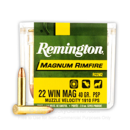 Thrust er mere end cement Cheap 22 WMR Ammo For Sale - 40 Grain PSP Ammunition in Stock by Remington  - 50 Rounds