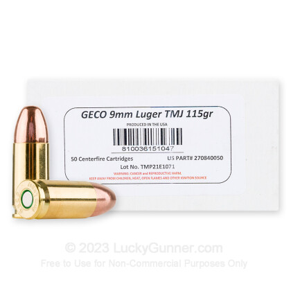 Image 1 of GECO 9mm Luger (9x19) Ammo