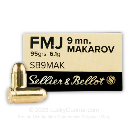 Image 1 of Sellier & Bellot 9mm Makarov (9x18mm) Ammo