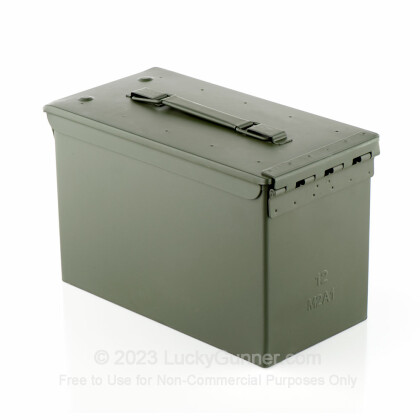 Large image of Bulk 50 Cal Green Brand New M2A1 Ammo Cans For Sale - 12 Cans