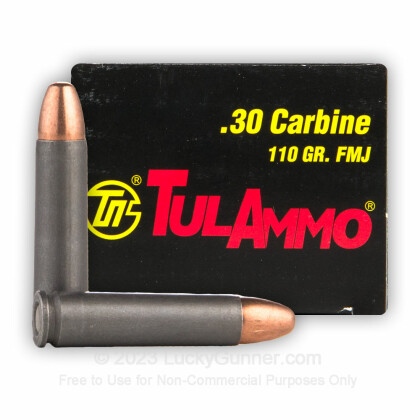 Large image of 30 Carbine Ammo In Stock - 110 gr FMJ - Tula Ammunition For Sale - 1000 Rounds