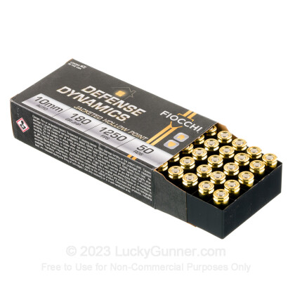 Large image of Cheap 10mm Auto Ammo For Sale - 180 Grain JHP Ammunition in Stock by Fiocchi - 50 Rounds