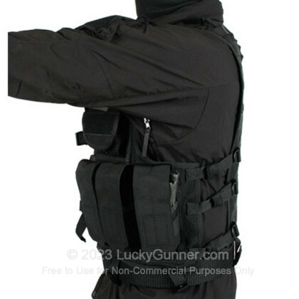 Large image of Tactical Vest - Omega Elite - Cross Draw - Pistol Mag Pouches - Left - Blackhawk - Black For Sale