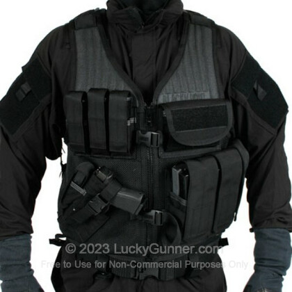 Large image of Tactical Vest - Omega Elite - Cross Draw - Pistol Mag Pouches - Blackhawk - Black For Sale