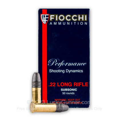 Large image of Bulk 22 LR Subsonic Ammo For Sale - Fiocchi 22 Long Rifle 40 Grain Hollow Point Ammo - 5000 Rounds
