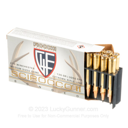 Large image of Premium 270 Win Ammo For Sale - 130 Grain Scirocco II PTS Ammunition in Stock by Fiocchi Extrema - 20 Rounds