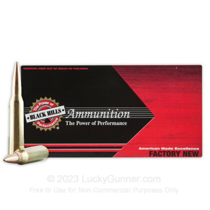 Large image of Premium 338 Lapua Magnum Ammo For Sale - 250 Grain MatchKing HPBT Ammunition in Stock by Black Hills - 20 Rounds