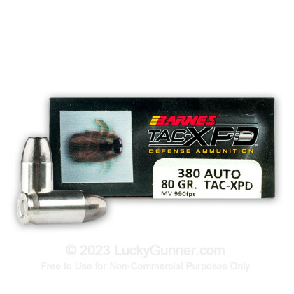 Image 1 of Barnes .380 Auto (ACP) Ammo