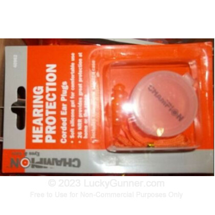 Large image of Champion Corded Ear Plugs For Sale - 26 NRR - Champion Hearing Protection in Stock