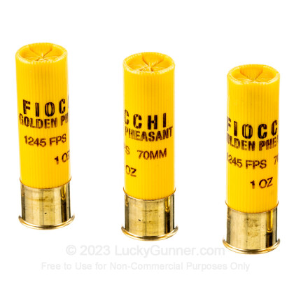 Large image of Cheap 20 Gauge Ammo For Sale - 2-3/4" 1 oz. #5 Shot Ammunition in Stock by Fiocchi Golden Pheasant Nickel Plated - 25 Rounds