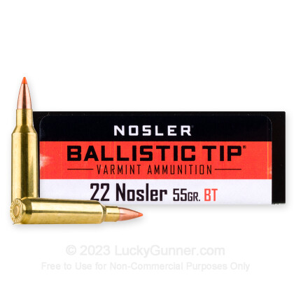 Image 1 of Nosler Ammunition 22 Nosler Ammo