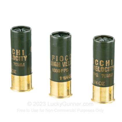 Large image of Bulk 12 Gauge Ammo For Sale - 2 3/4" 1 1/4 oz. #6 Shot Ammunition in Stock by Fiocchi HV - 250 Rounds