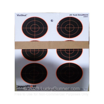 Large image of Cheap Targets For Sale - VisiShot Smallbore Sight-In Targets in Stock by Champion (45803) - 10 Count Pack