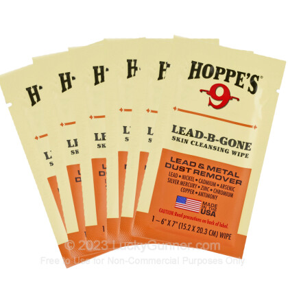 Large image of Hoppe's Skin Cleansing Wipes For Sale - Lead-Be-Gone - 6 Pack